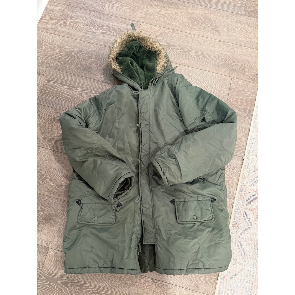 N3B Rothco Mens Military Snorkel Parka Olive Green Faux Fur Hood Coat